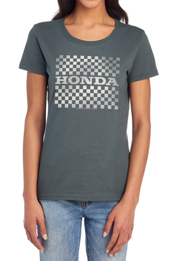 Honda Checkers Logo Women's T Shirt, Checkers Logo, Small