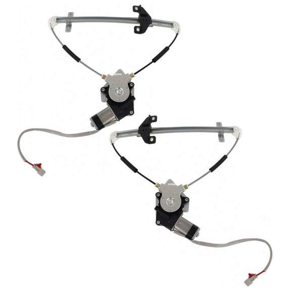 For Honda Civic 2001 02 03 04 2005 Window Regulator Assembly Driver and Passenger Side | Pair | Rear | Sedan | Power | Cable | Replacement For HO1550103, HO1551103 | 72750-S5D-A05, 72710-S5D-A05