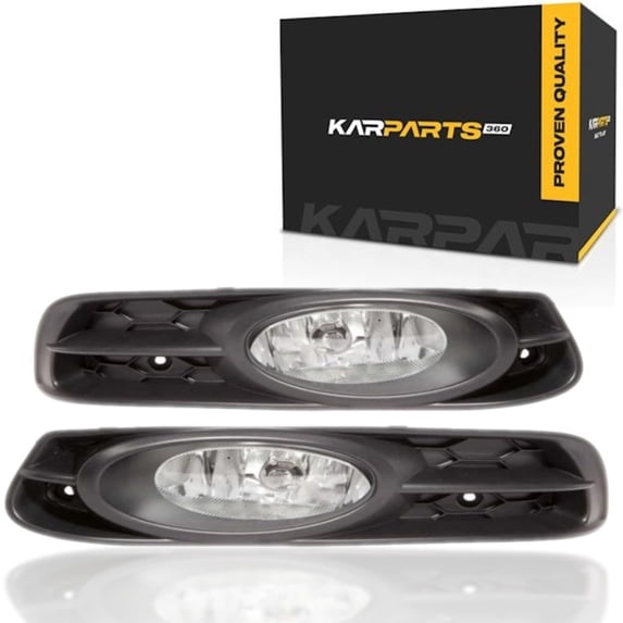 For Honda Civic 2012 2013 Fog Light Set Driver And Passenger Side | Pair | For Coupe Models | Clear Lens | Replacement For HO2591113 | 08V31TS8100B, 33950TS8A01