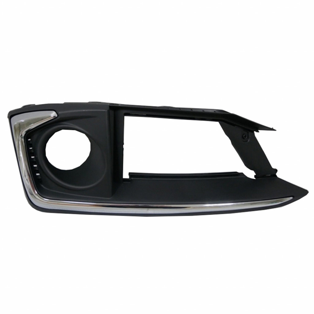 Cuztomtuning Gloss Black Fog Light Bezel Cover Kit For 22-24 Honda Civic Aero Fin Style