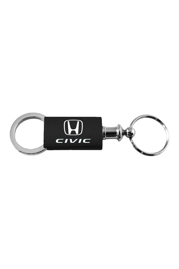 Honda Civic Anodized Aluminum Valet Key Fob (Black)
