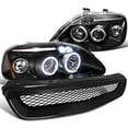 thumbnail image 1 of Honda Civic Black Led Halo Projector Headlights, Type R Style Grille, 1 of 2