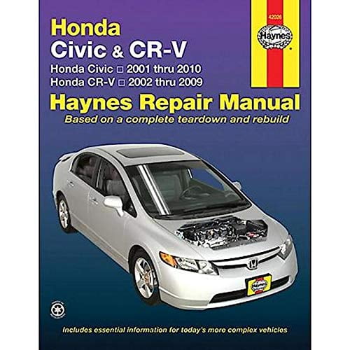 Pre-Owned Honda Civic 2001-2010 & CRV 2002-2009 (Haynes Repair Manual) (Paperback) 1563928493 9781563928499