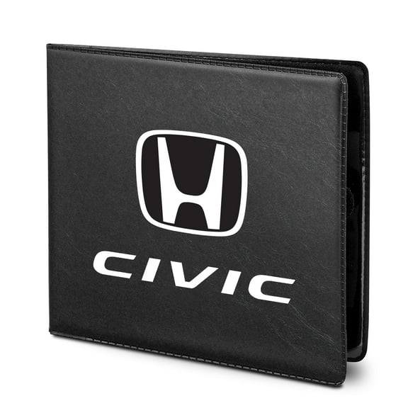 Honda Civic Car Auto Insurance Registration Black PVC Document Holder Wallet