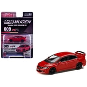 Honda Civic Mugen RR FD2 RHD Right Hand Drive Milano Red "JDM64" Series 1/64 Diecast Model Car by Hobby Japan