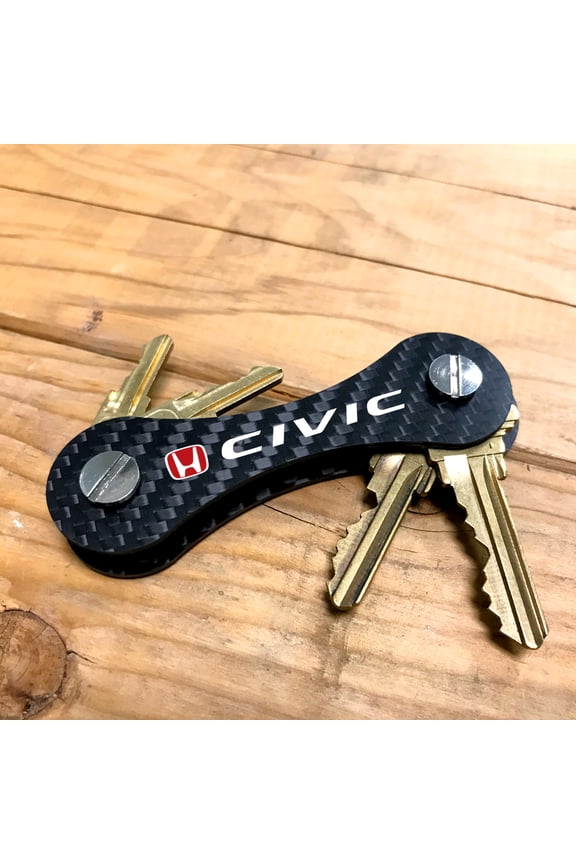 Honda Civic Real Carbon Fiber Key Organizer Holder Key Chain