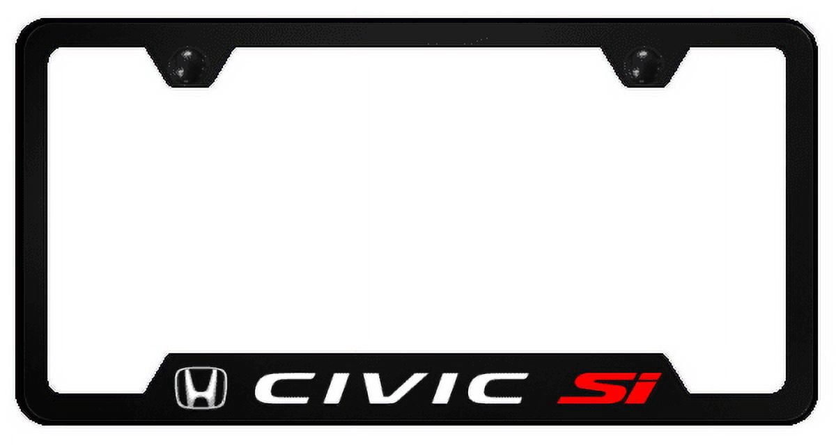 Red Red Car & Truck License License Plate Frames Honda Licensed Black License Plate Frame With Red Logo - Unbreakable Polycarbonate Honda Black Plastic Car & Truck License License Plate Frames