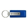 thumbnail image 1 of Honda Civic SI Rectangular Leather Key chain (Blue), 1 of 2