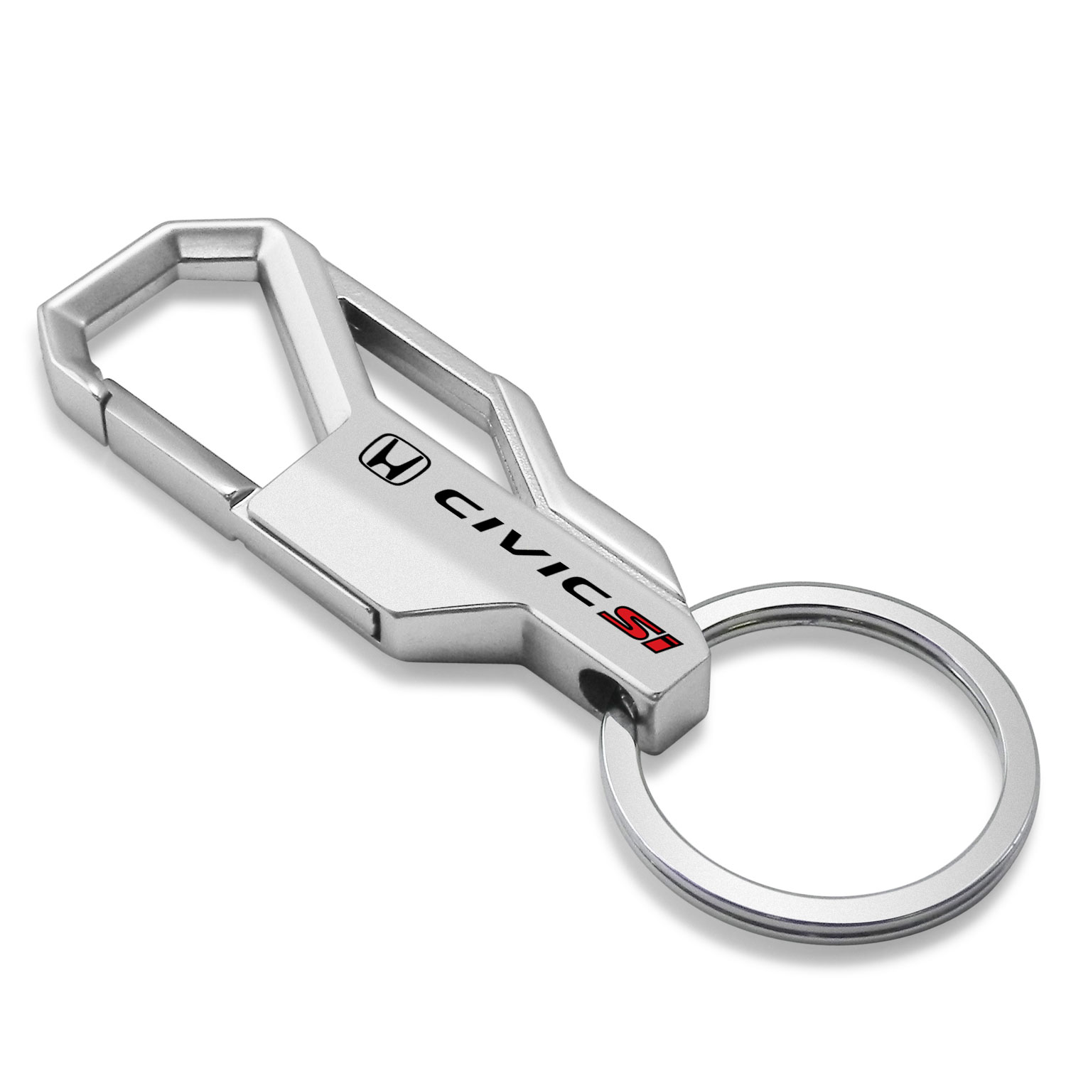 Honda Civic Si Silver Carabiner-style Snap Hook Metal Key Chain