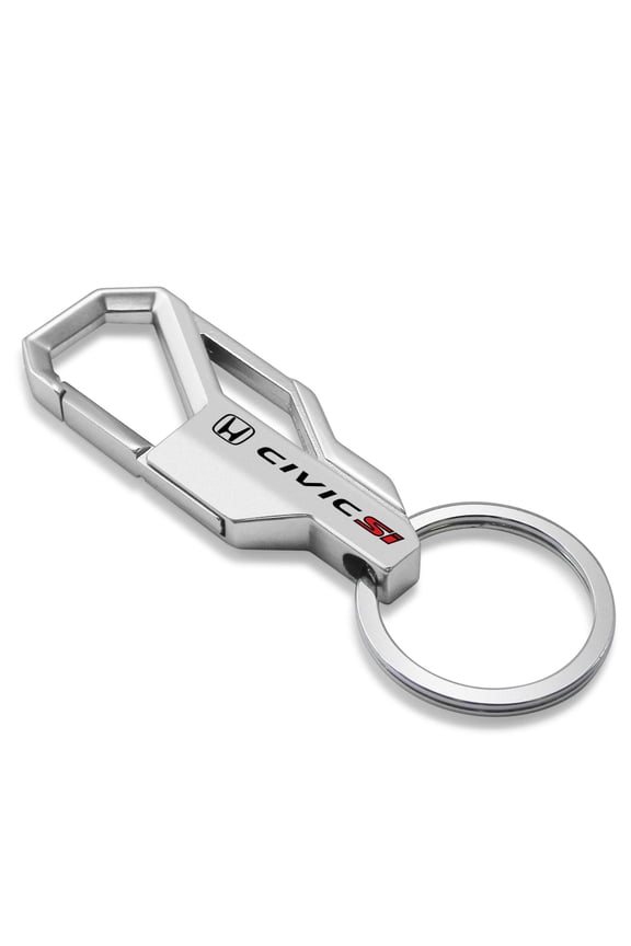 Honda Civic Si Silver Carabiner-style Snap Hook Metal Key Chain