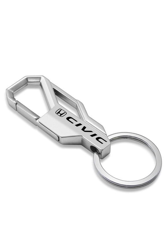 Honda Civic Silver Carabiner-style Snap Hook Metal Key Chain