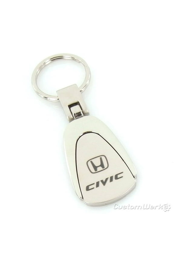 Honda Civic Tear Trop Keychain (Chrome)