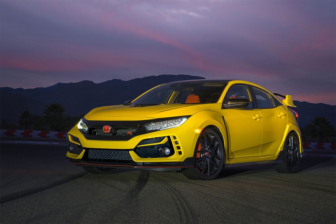 Honda Civic Type R Limited Sporty Design Yellow Car Wall Poster - 20x30 ...