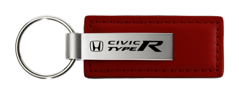 Honda Civic Type R Rectangular Leather Key chain (Burgundy) - Walmart.com