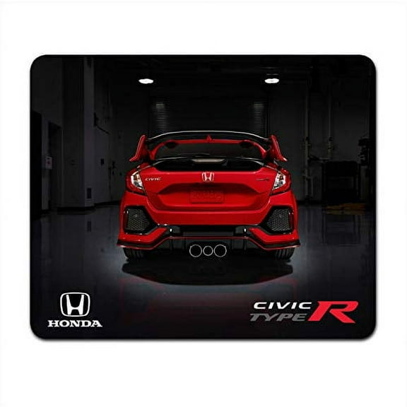 Honda Civic Type-R in Red Back View Graphic PC Mouse Pad for Gaming and Office