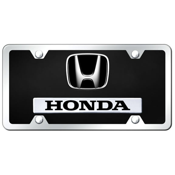 Honda Dual Logo License Plate Kit (Black)