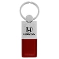 thumbnail image 1 of Honda Duo Rectangular Leather Key Chain (Burgundy), 1 of 2