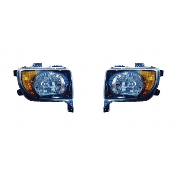 For Honda Element Headlight Assembly Unit 2007 2008 Pair Driver and Passenger Side | EX/LX Model | Black Bezel | CAPA Certified | HO2518114 | HO2519114 | 33151-SCV-A21 | 33101-SCV-A21