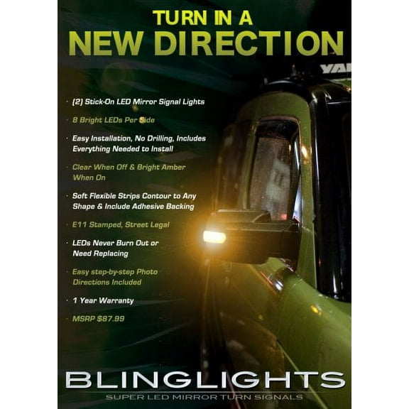 Honda Element LED Turnsignals Side Mirror Turn Signalers Lights Signal Lamps