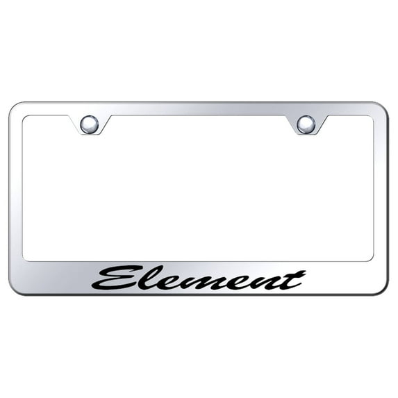 Honda Element Laser Etched Script Stainless Steel License Plate Frame (Chrome)