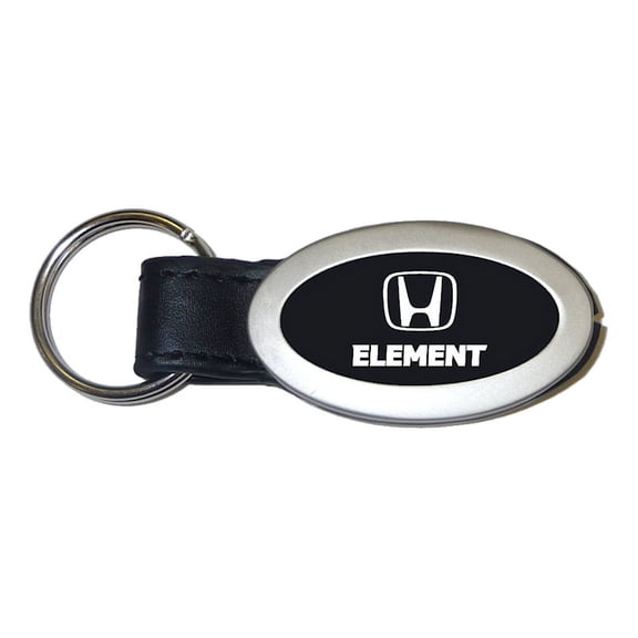 Honda Element Oval Leather Key Chain (Black)