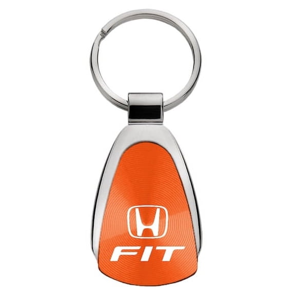 Honda Fit Keychain & Keyring - Orange Teardrop