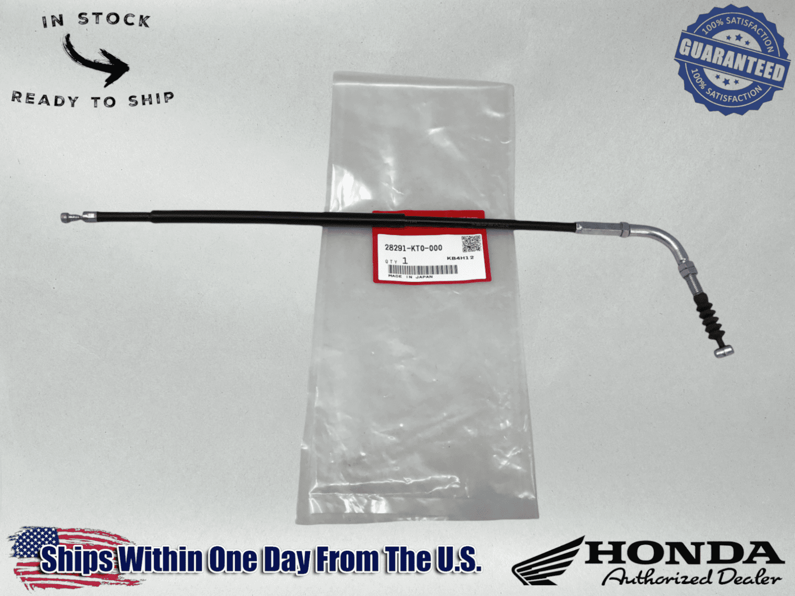 Honda Genuine DECOMPRESSION CABLE 1986 -2002 XR200R 28291-KT0-000