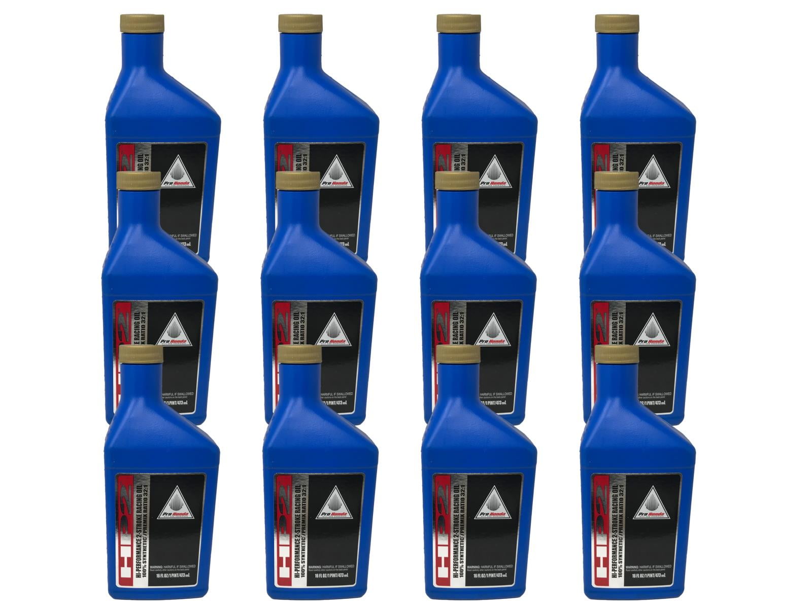 Honda Genuine HP2 Synthetic 2-Stroke Motor Oil 100% Synthetic 32:1 Premix Ratio, Pint (12 Pack)