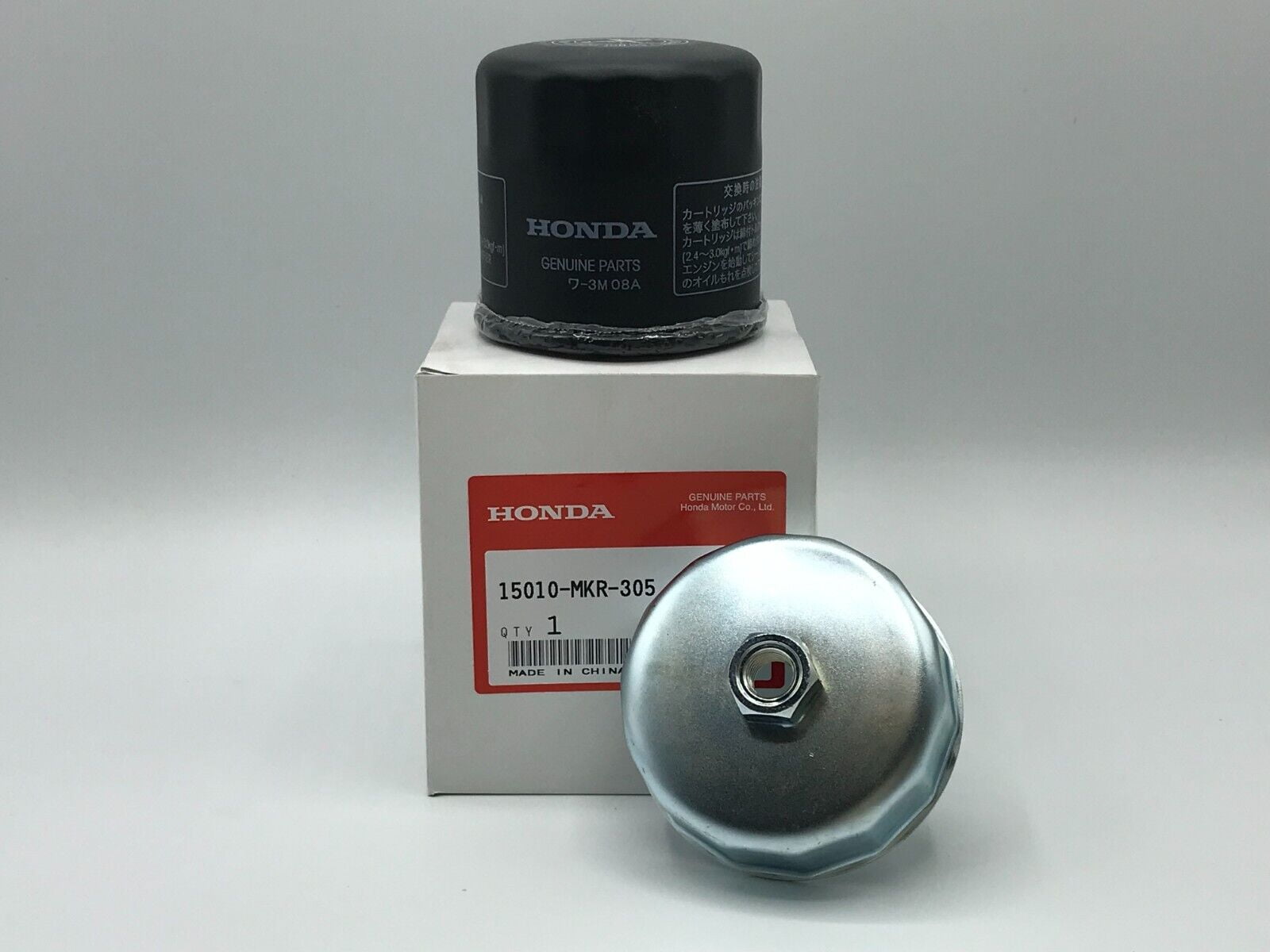 Honda Genuine OEM 15010-MKR-305 Oil Filter 15410-MFJ-D02 with Oil Filter Wrench