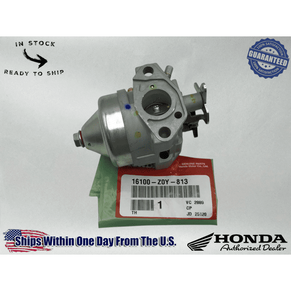 Honda Genuine OEM Authentic Carburetor Carb GCV190 HRX217 - 16100-Z0Y-813