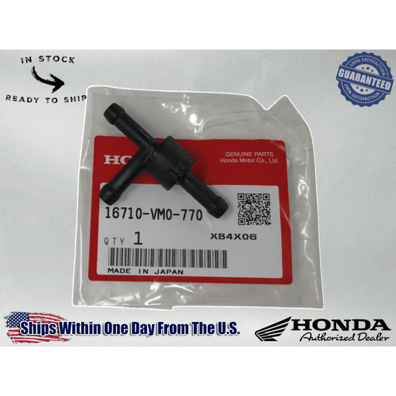 Honda Genuine OEM Authentic FUEL CHECK VALVE (3 WAY) 1977-84 FL250 16710-VM0-770