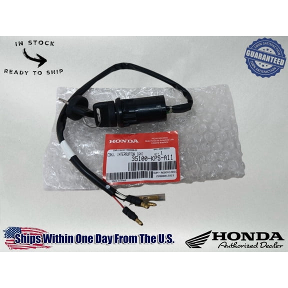Honda Genuine OEM Authentic Ignition Switch 35100-KPS-A11