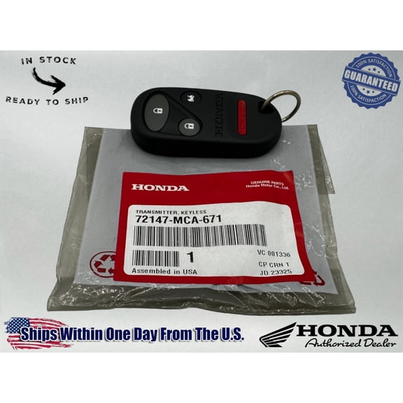 Honda Genuine OEM Authentic Keyless Remote Transmitter 72147-MCA-671