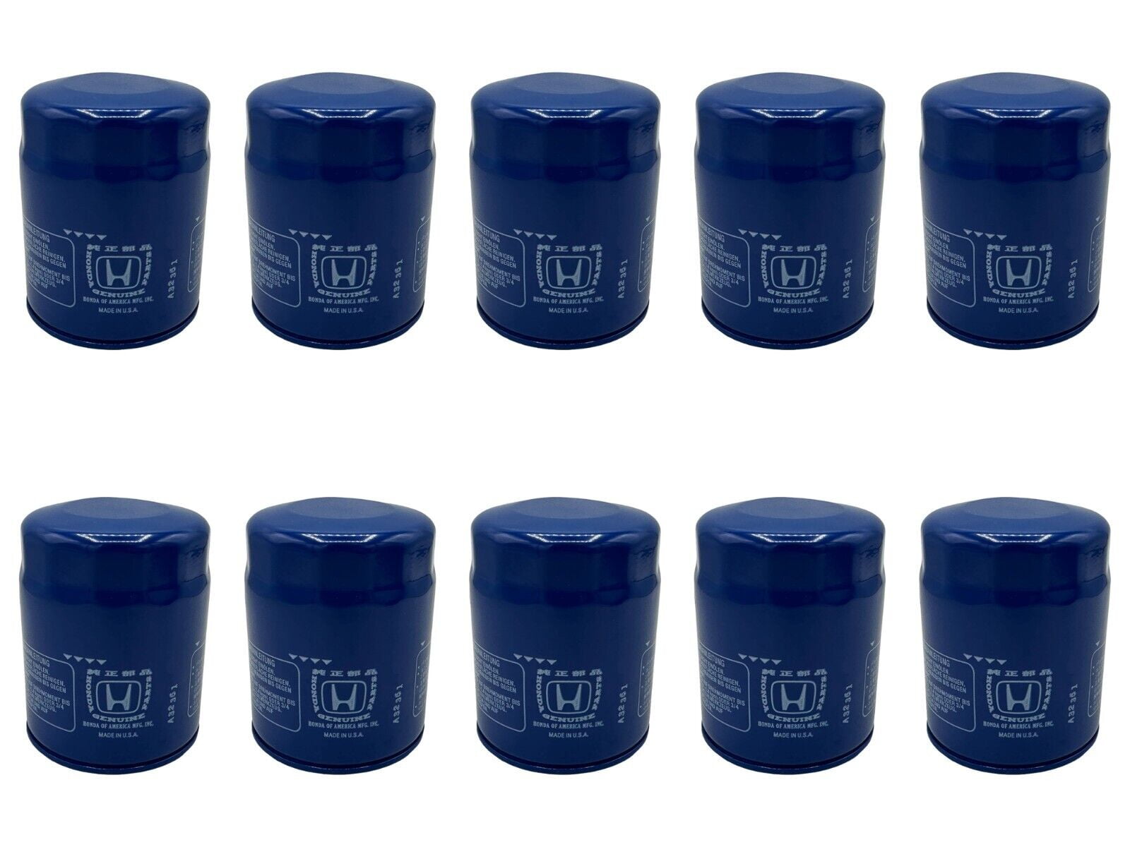 Honda Genuine OEM Authentic Oil Filters 15400-PLM-A02 10 Pack