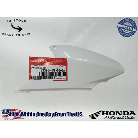 Honda Genuine OEM Authentic Right Side Cover Number Plate  83500-KPS-900ZA