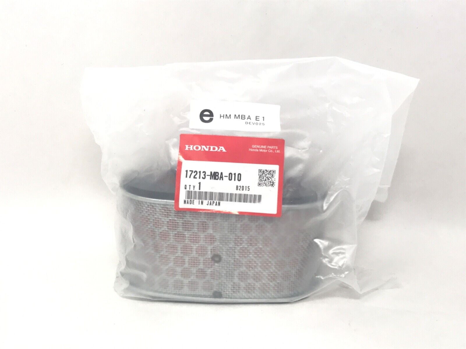 Honda Genuine OEM Element Air Filter 17213-MBA-010