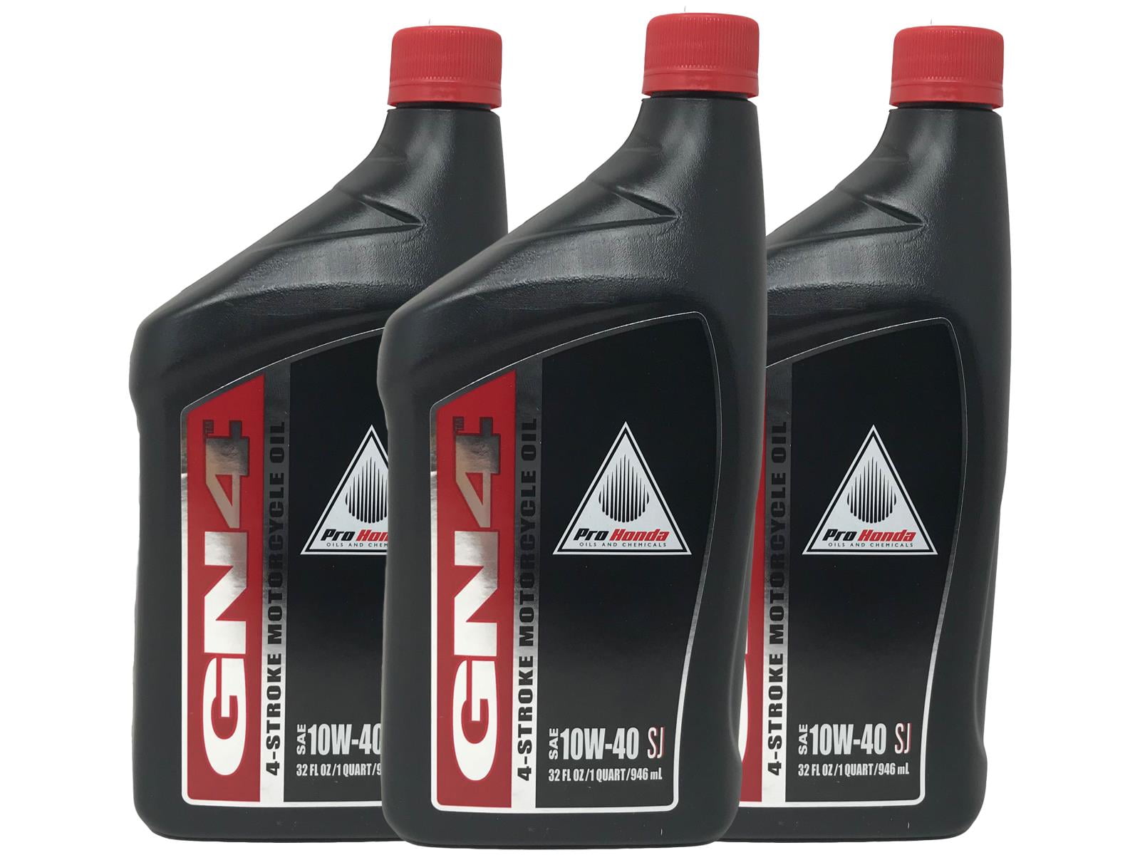 Honda Genuine OEM GN4 Motorcycle Oil 10W-40, 1 qt ("Pack"3)