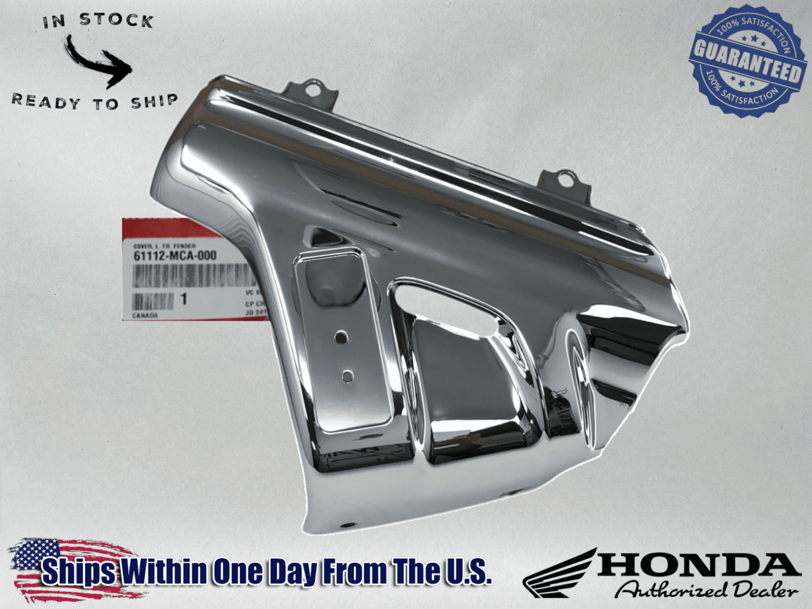 HONDA OEM Side Cover Emblem - Part #83605-MCA-000, Replacement Badge For Honda Models 1 thumbnail image