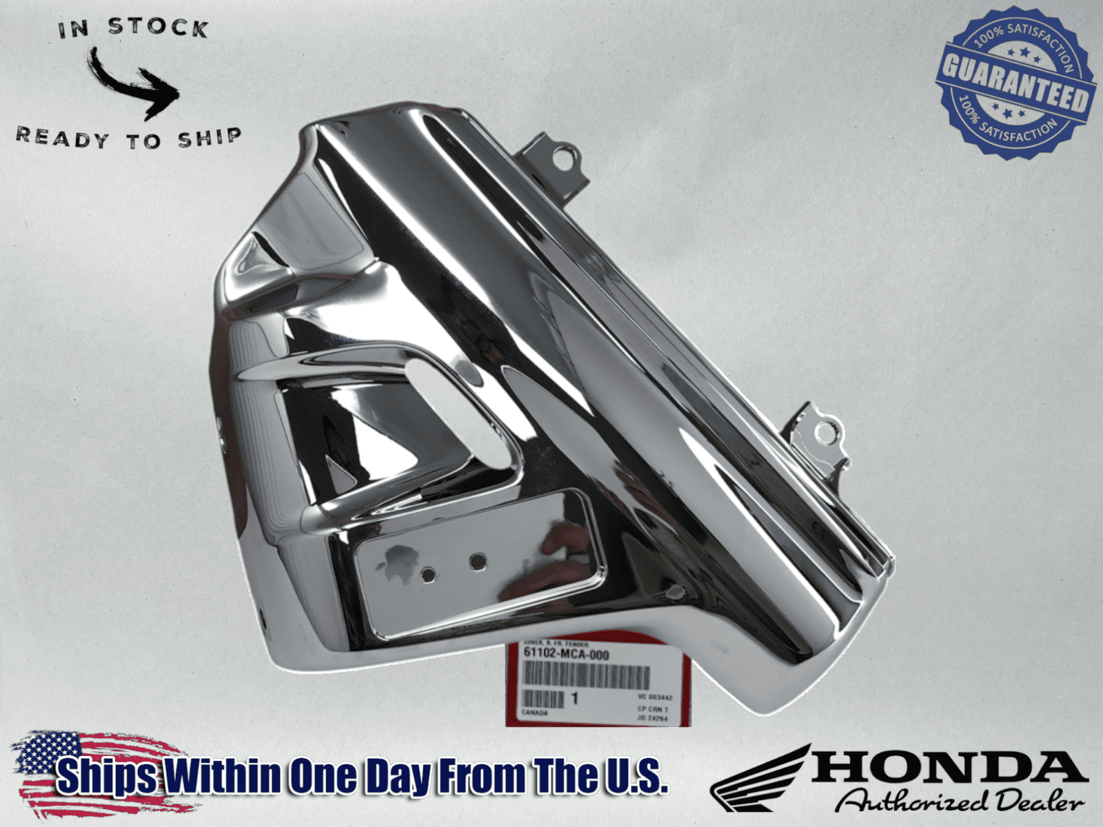 HONDA OEM Side Cover Emblem - Part #83605-MCA-000, Replacement Badge For Honda Models 3 thumbnail image