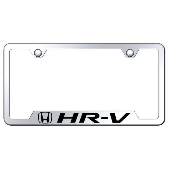 Honda HR-V Laser Etched Logo Cut-Out License Plate Frame (Chrome)