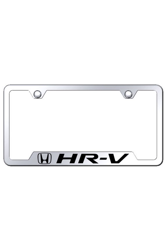 Honda HR-V Laser Etched Logo Cut-Out License Plate Frame (Chrome)