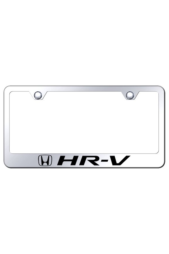 Honda HR-V Laser Etched Logo Stainless Steel License Plate Frame (Chrome)