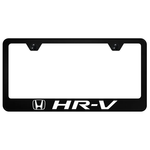 Honda HR-V UV Print Polycarbonate License Plate Frame (Black)