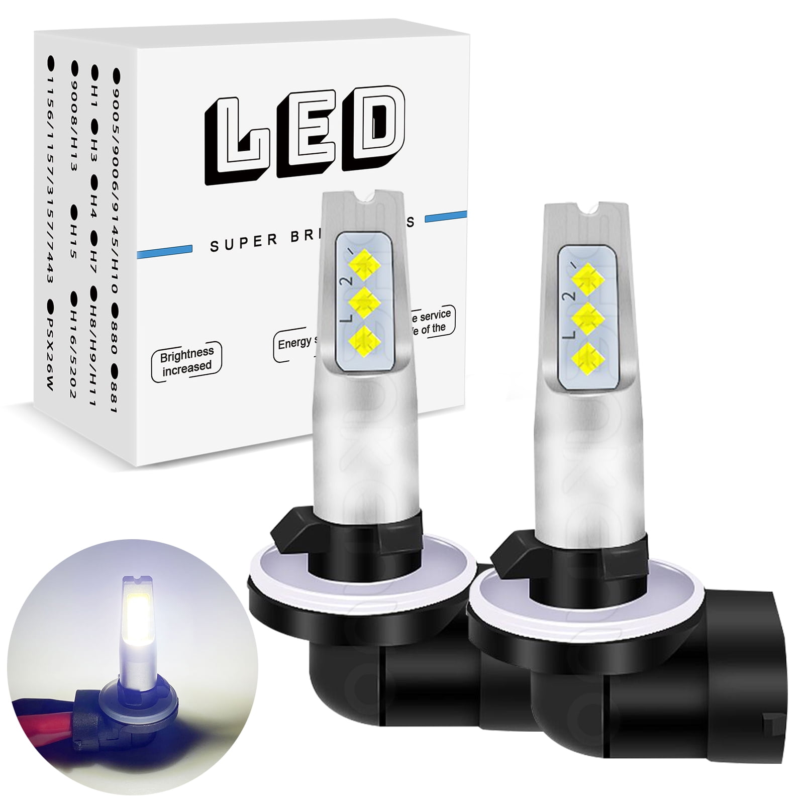 Super Bright LED Headlight Bulb For Honda TRX 125 200 250 Fourtrax ATVs - 12V-45/45W P15d-3 Direct Replacement Bulb