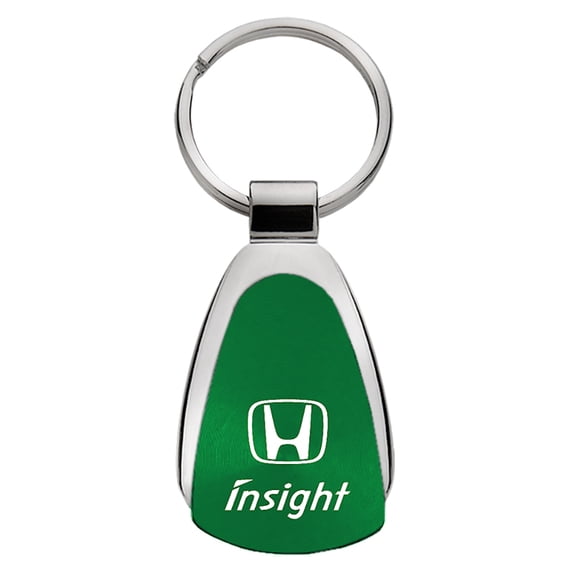 Honda Insight Keychain & Keyring - Green Teardrop