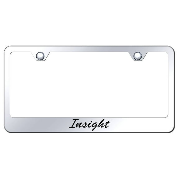 Honda Insight Laser Etched Script Stainless Steel License Plate Frame (Chrome)