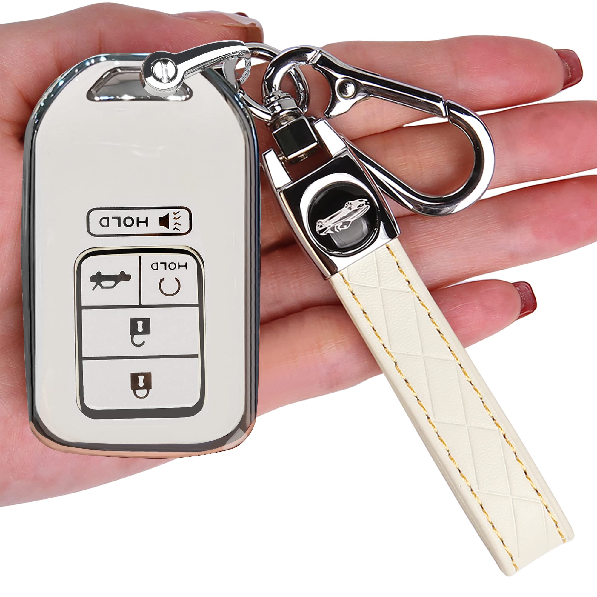 for Honda Key Fob Cover Soft TPU Key Fob Case Shell Cover Holder for
