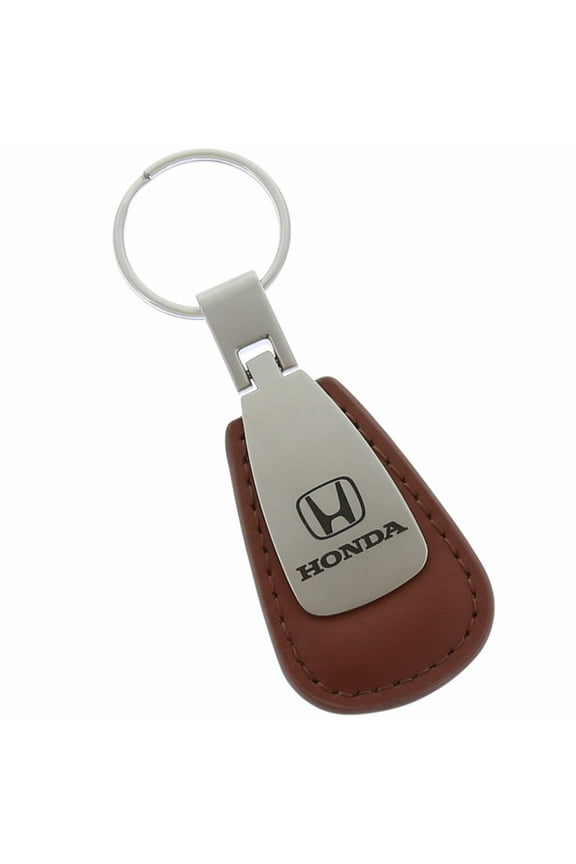 Honda Leather Tear Drop Key Ring (Brown)