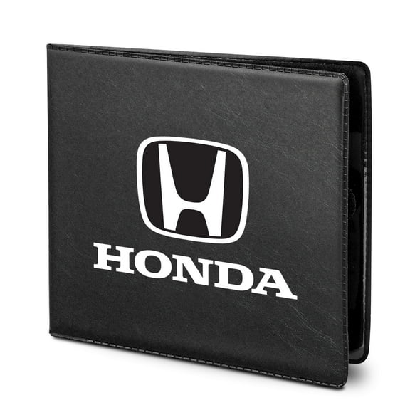 Honda Logo Car Auto Insurance Registration Black PVC Document Holder Wallet