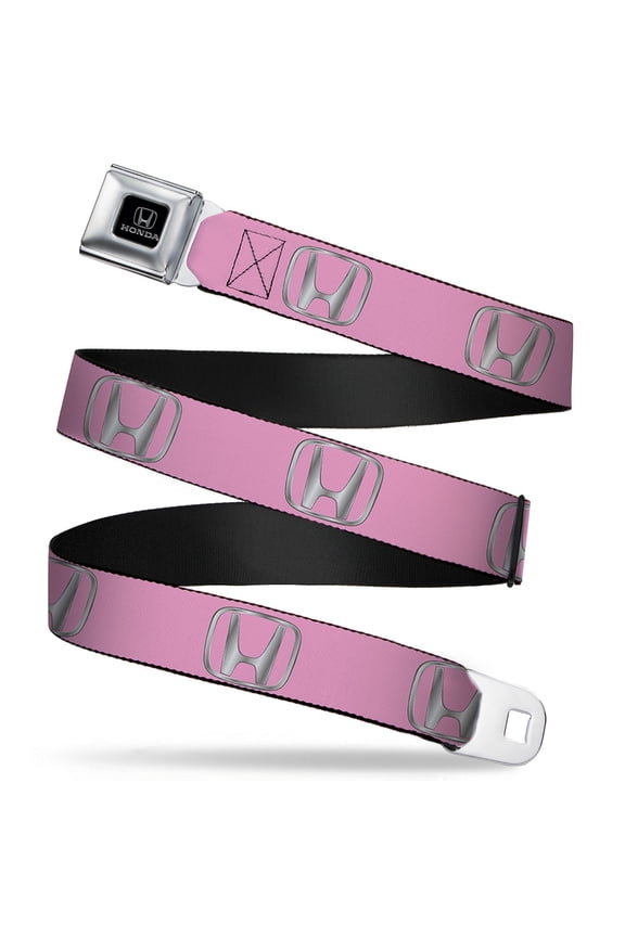 Logo Repeat Pink Silver Fade Webbing Seatbelt Belt Fashion Belt Standard